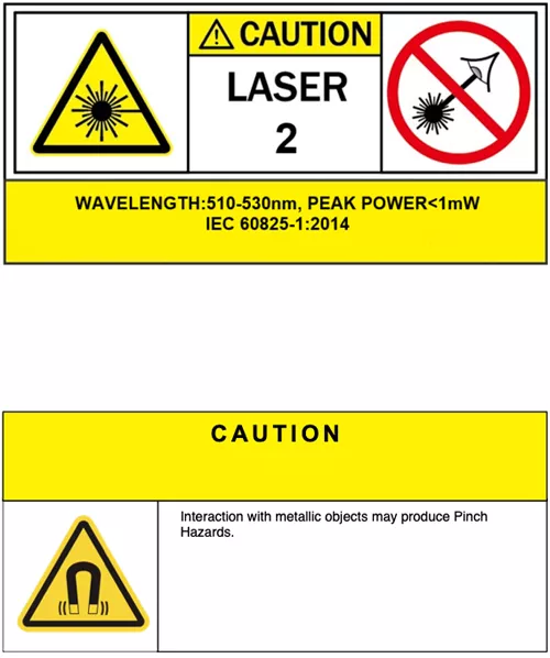 RACECUBE safety laser information